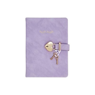 Victoria's Journals Hush Kilitli Defter 160 Yaprak Çizgili, Lila