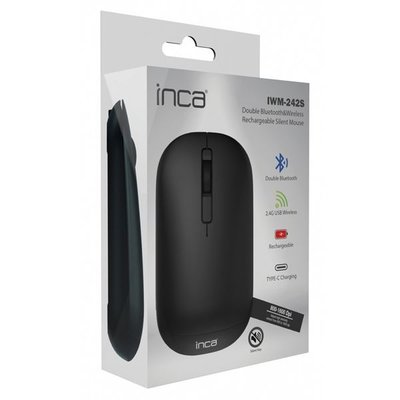Inca IWM - 242S Bluetooth+Wireless Double Mod Rechargeable Handhold Silent Mouse 