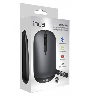 Inca IWM - 242G Bluetooth+Wireless Double Mod Rechargeable Handhold Silent Mouse 