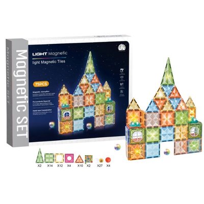 Başel Magnetic Tiles Star Diamond Light Version 75 Parça CH1228