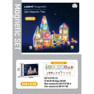 Başel Magnetic Tiles Star Diamond Light Version 89 Parça CH1230