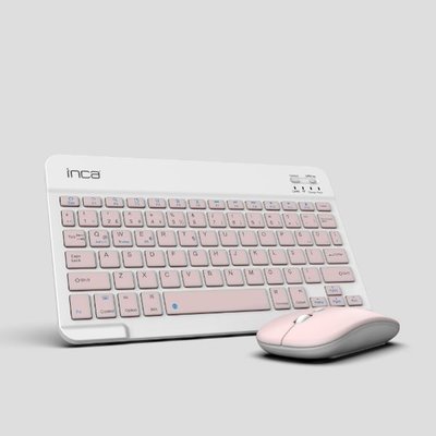 Inca IBK-562P Bluetooth Klavye & Mouse Set Pembe