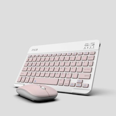 Inca IBK-562P Bluetooth Klavye & Mouse Set Pembe