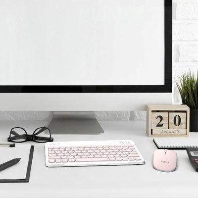Inca IBK-562P Bluetooth Klavye & Mouse Set Pembe
