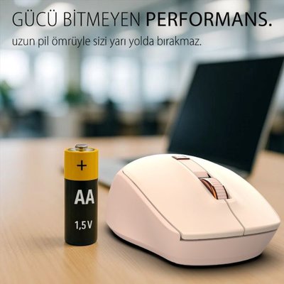 Inca IWM-244RP 6D Sessiz Kablosuz Mouse Pembe