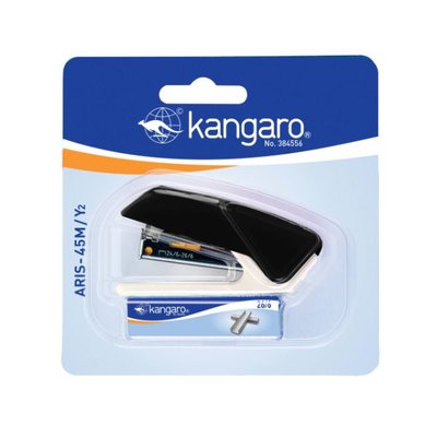 Kangaro Combo 24/6 Siyah Zımba + Tel Set