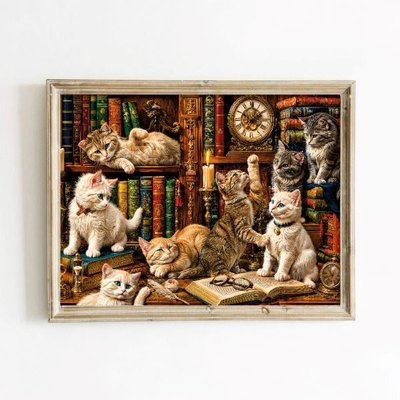 Ks Games Puzzle 500 Parça Cats in the Library