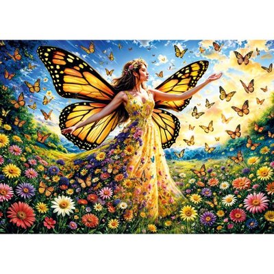 Ks Games Puzzle 500 Parça Lady Butterfly