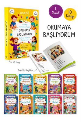 1. Sınıf Anetil Okumaya Başlıyorum Serisi Seti - 10 Kitap Takım
