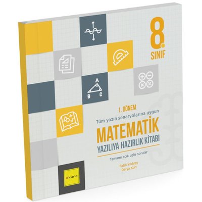 8. Sınıf LGS 1. Dönem Matematik Yazılıya Hazırlık Kitabı
