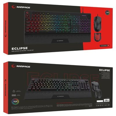 Rampage Eclipse RGB Kablolu Oyuncu Klavye Mouse Seti