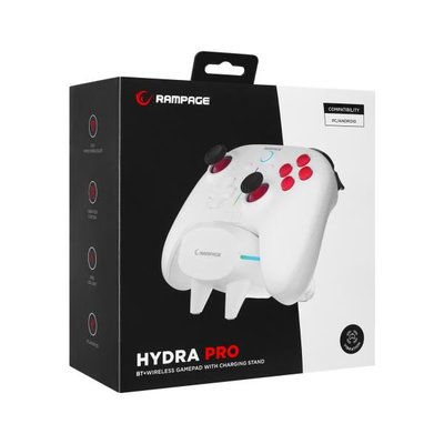 Rampage Hydra Pro Beyaz Kablosuz PC Oyun Kolu