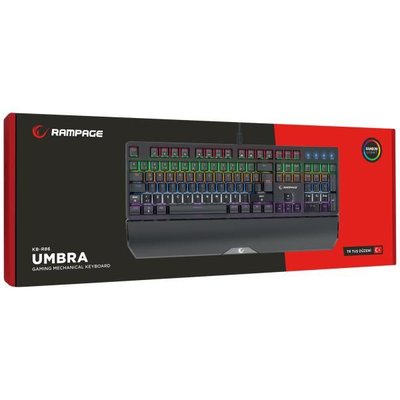 Rampage Umbra KB-R86 Blue Switch Kablolu Mekanik Oyuncu Klavyesi