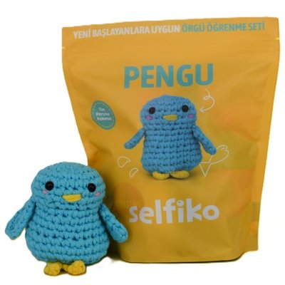 Mole Selfiko Pengu Örgü İpi Seti