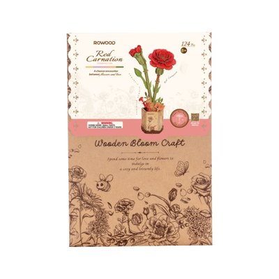 Rowood Red Carnation Sabit 3D Yapboz TW052