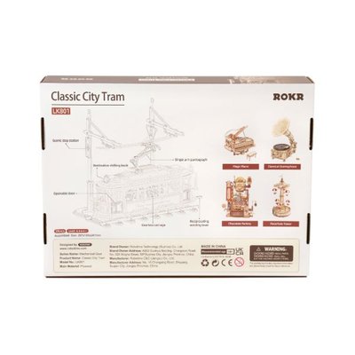 Rokr Tramcar Hareketli 3D Yapboz LK801