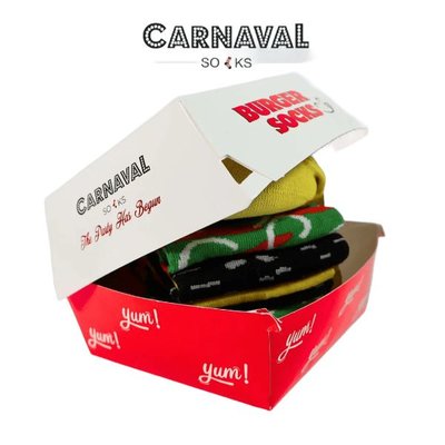 Carnaval Socks 2'Li Hamburger Çorap