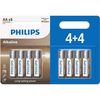 Philips Entry Alkaline AA 4+4 Pil