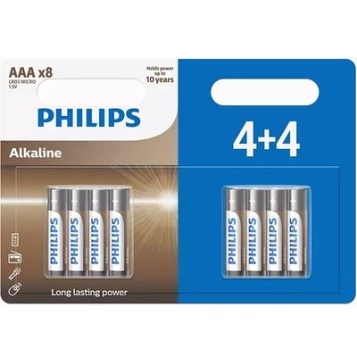 Philips Entry Alkaline AAA 4+4 Pil