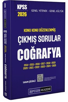2026 KPSS Genel Yetenek Genel Kültür Konu Konu Düzenlenmiş Tamamı Çözümlü Çıkmış Sorular Coğrafya