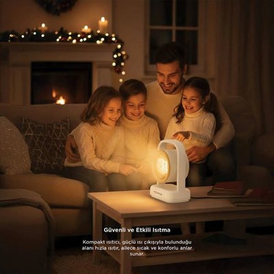 Torima HT-100 Taşınabilir Sessiz Hızlı Isıtma 500W Kompakt Mini Fan