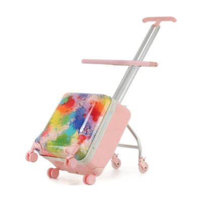 Zampago KS-X1-P Kabin Boy Düşme Engelleyici Binilebilir Çocuk Valizi 