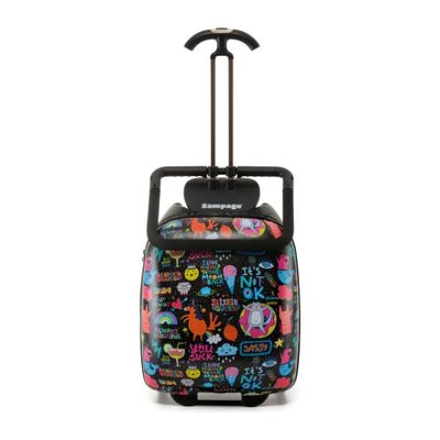 Zampago KS-X1-B Renkli Kabin Boy Düşme Engelleyici Binilebilir Çocuk Valizi 