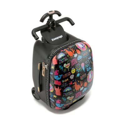 Zampago KS-X1-B Renkli Kabin Boy Düşme Engelleyici Binilebilir Çocuk Valizi 