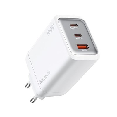 Mcdodo CH-0120 GaN Serie 100W 2C1A Mini GaN Şarj Cihazı EU Plug  Beyaz
