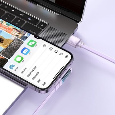 Mcdodo CA-3411 USB-A to Lightning 3A 20W L Tip Şarj Kablosu 1.2 m  Mor