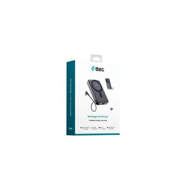 TTEC 2BB264UG ReCharger Pro M LCD 10.000mAh Qi2/MagSafe Özellikli 15W iPhone/Android USB-C PD 35W Taşınabilir Şarj Cihazı