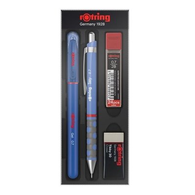 Rotring Tikky Okul Seti + Jel Kalem , 0.7 mm Mavi