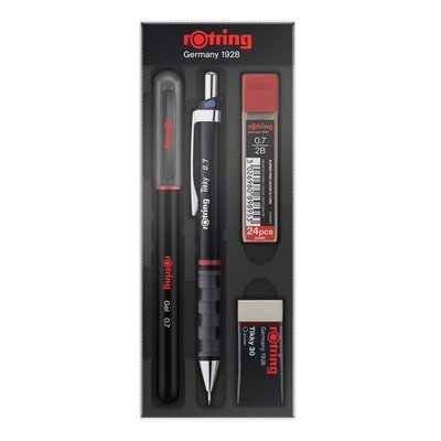 Rotring Tikky Okul Seti + Jel Kalem , 0.7 mm Siyah