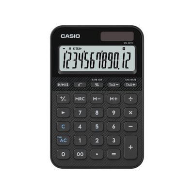 Casio MS-20YC-BK-W-DP Hesap Makinesi Siyah