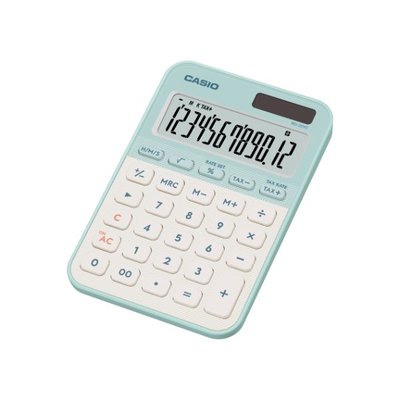Casio MS-20YC-LG-W-DP Hesap Makinesi Yeşil - Beyaz