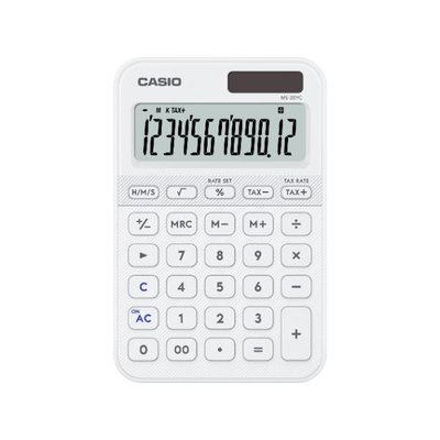 Casio MS-20YC-WE-W-DP Hesap Makinesi Beyaz