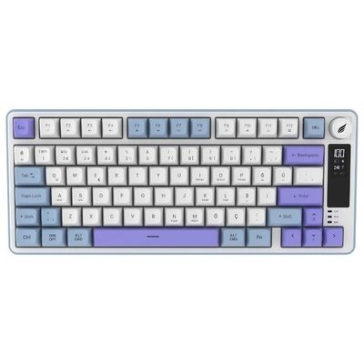 Hawk Gaming HK255 Mavi - Mor RGB %75 TKL Membrane Switch Kablolu / Kablosuz Oyuncu Klavyesi