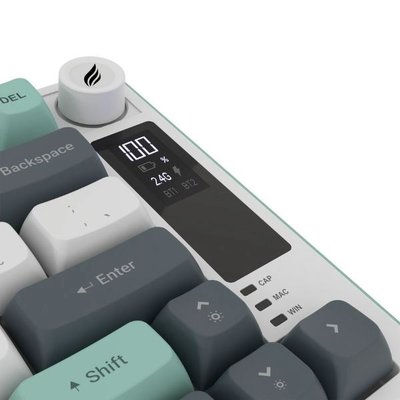 Hawk Gaming HK255 Gri - Yeşil RGB %75 TKL Membrane Switch Kablolu / Kablosuz Oyuncu Klavyesi