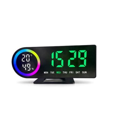 Volkano Spectra Sıcak Nem Göstergeli Alarm Saat Siyah