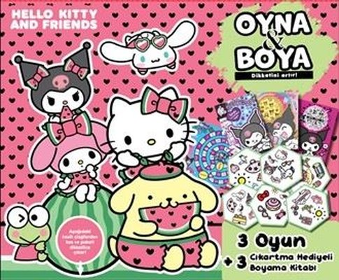 Hello Kitty and Friedns - Oyna & Boya - Kutulu Set (Kolektif