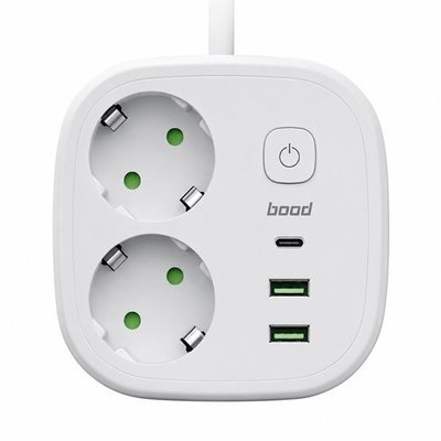 Bood UK-18 Akım Korumalı Uzatma Kablosu Beyaz