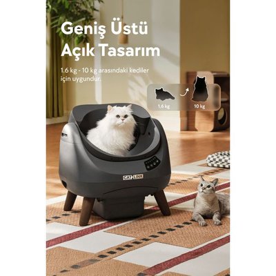 Catlink Üstü Açık Otomatik Kedi Tuvaleti Beyaz-Scooper Open-X | D&R
