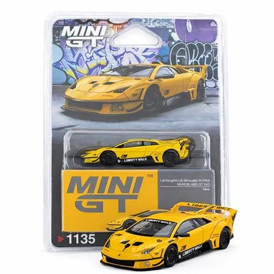 Mini GT 1/64 LB-Silhouette WORKS MURCIELAGO GT Evo Yellow MGT01135