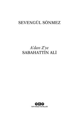 A' dan Z' ye Sabahattin Ali