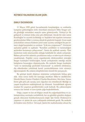 Rütbesi Yalınayak Emily Dickinson' un Şiirlerinden Seçmeler