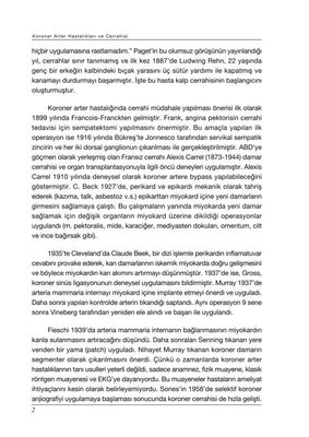 Koroner Arter Hastalıkları ve Cerrahisi