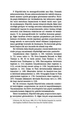 Mehmet Fuad Köprülü Külliyatı 3 - Bizans Müsseselerinin Osmanlı Müesseselerine Tesiri