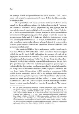 Türk Hukukunda Azınlıklar ve Milliyetçilik