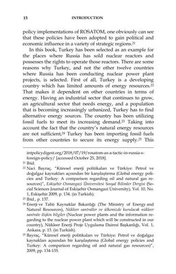 Bulding A Nuclear Empire - Nuclear Energy As A Russıan Foreıgn Polıcy Tool In The Case Of Turkey