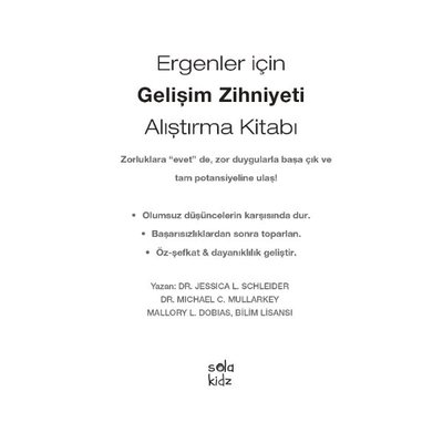 Ergenler İçin Gelişim Zihniyeti Alıştırma Kitabı - Ergenler İçin Acil Yardım Kitabı